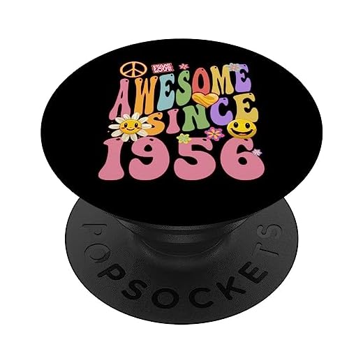 1956 Cumpleaños Retro Hippie Impresionante Desde 1956 PopSockets PopGrip Intercambiable