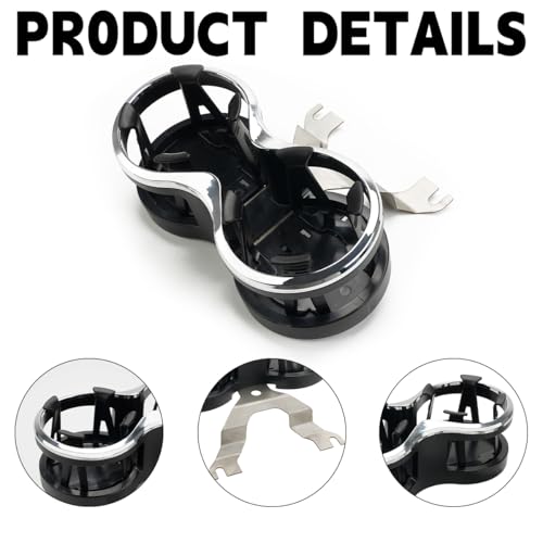 JESTOP Doppelter Becher Getränkehalter Wohnmobil für Citroen Relay FIAT Ducato 07-24, Autoablage Trinkflaschenhalter und neues Eisenblech