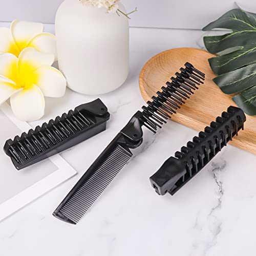 50 Pack Portable Travel Hair Comb Brush Foldable Massage Hair Comb Indidually Wrapped Anti-Static Styling Kits Folding Hair Combs Hairdressing Tools Black #TOP1