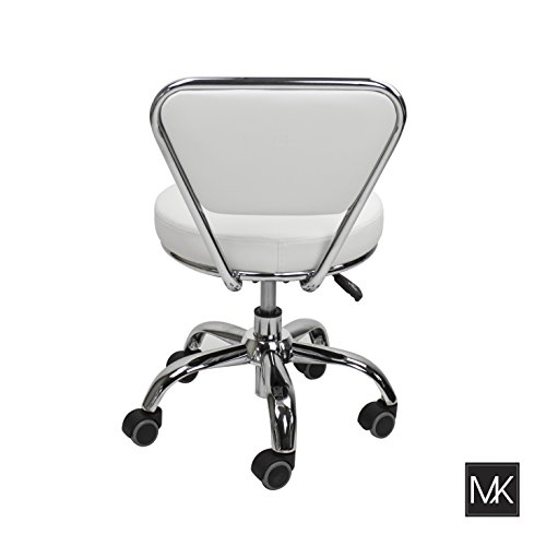 Mayakoba Salon Nail Pedicure Stool Pedicure Chair Dayton White Pneumatic, Adjustable, Rolling Salon Furniture & Equipment #TOP2