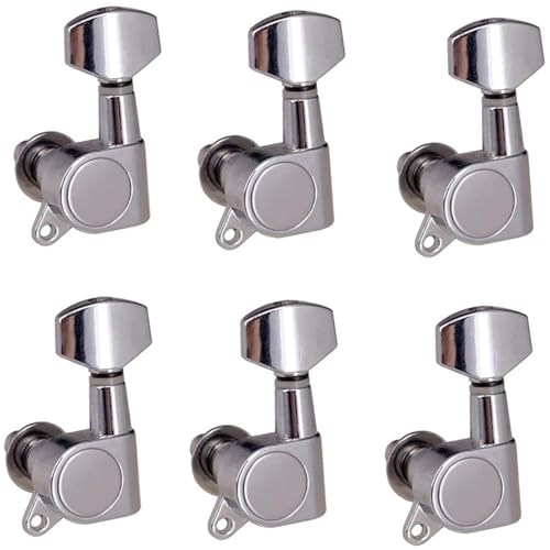 Guitar String Tuning Pegs 3R3L Acoustic Electric Guitar String Tuning Pegs Keys Machine Head Golden(Silver)