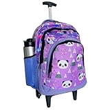 Mochila Bolsa de Rodinhas Feminina Pandinha Grande e Resistente (Lilás)