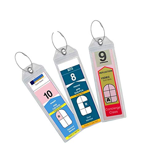 WINOMO 4Pcs Titulares de Etiqueta de Bagagem Etiquetas De Bagagem De Plástico Titulares de Cruzeiro
