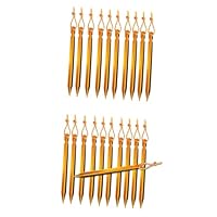 Piquets De Tente Aluminium En V Pour Neige Et Sable - Lot De 10, 18cm, Avec Ficelle Bleue