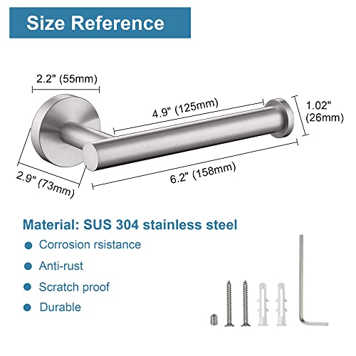 Toilet Paper Holder Brushed Nickel Sus304 Stainless Steel Toilet Roll Holder For Bathroom For Bathroom, Kitchen, Washroom #TOP1