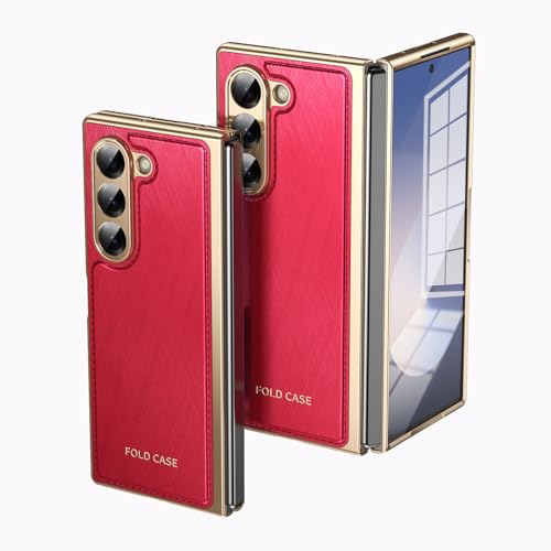 Coque Galaxy Z Fold 6 avec cadre or galvanisé luxe pour une élégance unique