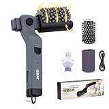 Elektrische Grillbürste Akkubetrieben – 180° Verstellbarer Kopf, 3-Stufen-Motor, 90 Min Laufzeit, Wasserdicht, Edelstahl & Nylon Bürstenköpfe für Grillrost, Smoker, Grillplatte (Grau)