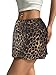 Hafailia Womens Mini Skorts Sexy Ruched Waist Pencil Bodycon A-Line Skirts with Shorts Underneath Gradient Leopard Print S