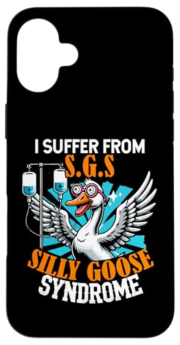 Sufro de síndrome de ganso animal tonto broma Humor Carcasa para iPhone 16 Plus