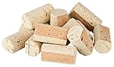 Los tapones de vino están semiautomáticos, por lo que son cortados con precisión. No están doblados por la mitad, sino que duran hasta aprox. 3/4 para garantizar una perfecta estabilidad al pegar los corchos.