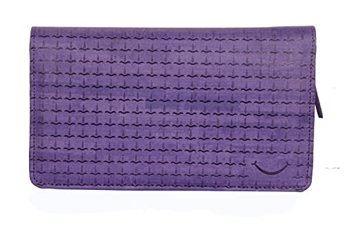 Image of Sukeshcraft Multiple Cheque Book Holder | Original PU Holds Upto 8 Cheque Books, Purple