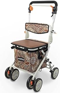 Mobiclinic®, Shopping Trolley with Seat, Mobility Walker, Model Coliseo, Foldable, Rollator, Steel, Trolley with Backrest, Shopping Trolley on Wheels, Bag Removable, Directional Locking