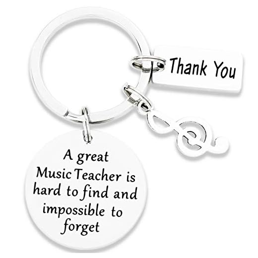 Kivosliviz Music Teacher Keychain Hard Find Thank You Appreciation Jewelry