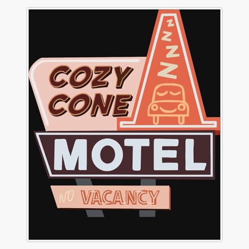 Cozy cone motel Window Water Bottle Bumper Sticker Decal 5