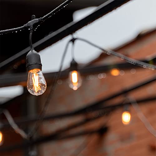 27 Ft Outdoor String Lights Black E26 Socket Base Patio Lights Diy Led String Lights Waterproof Connectable Hanging Lights For Outside Backyard Porch Deck Party Garden(Light Bulb Not Included) #TOP6