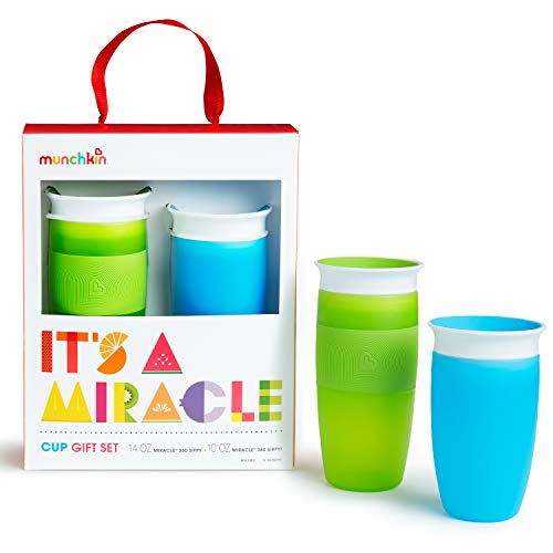 Munchkin® It's a Miracle! 360 Schnabeltasse, Geschenkset, inkl. 284 ml und 397 ml Miracle® 360 Becher, Blau/Grün