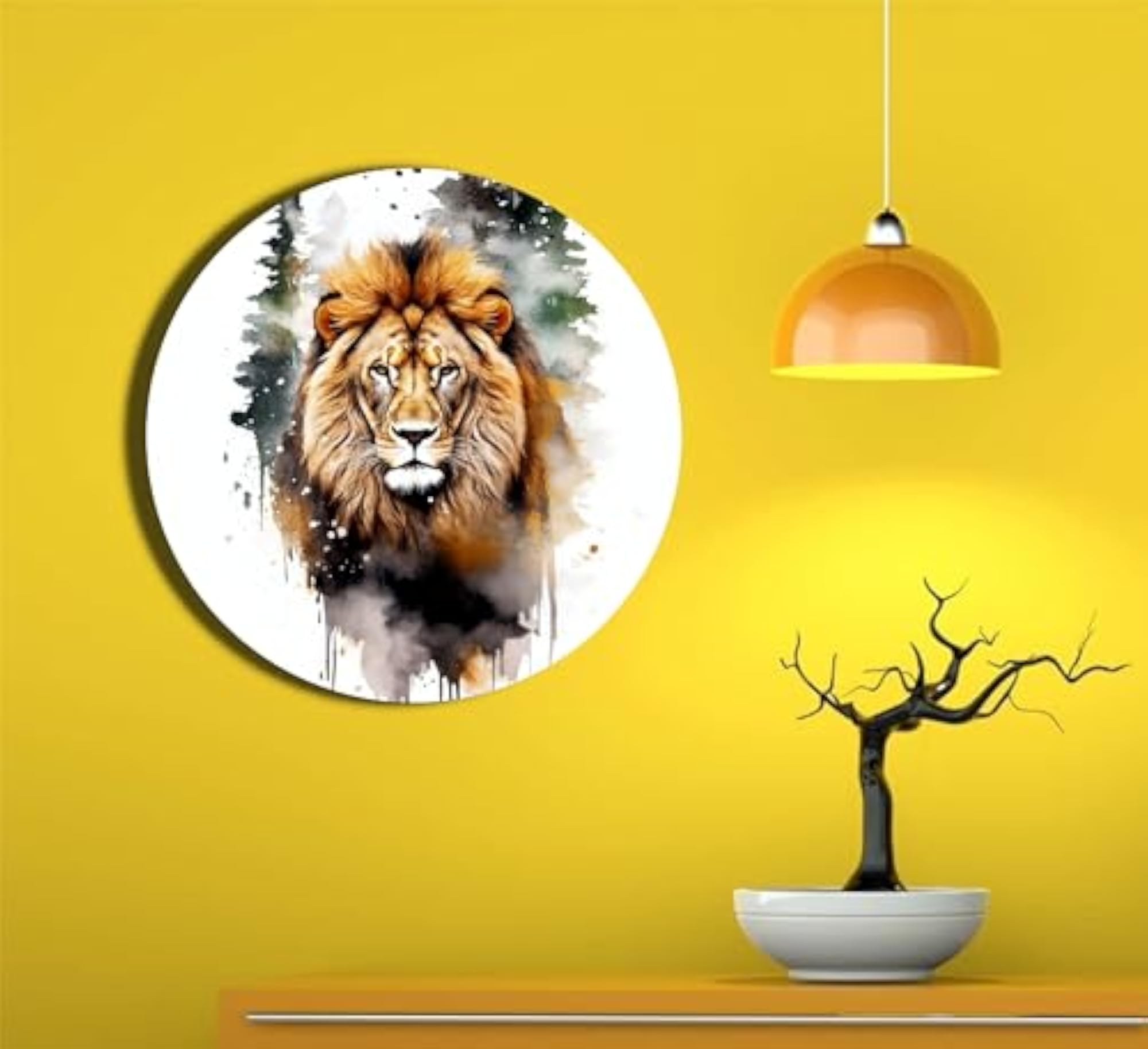Decorative Ceramic Art Plate, The King Lion Design, Gift