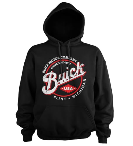 Buick Officiellement sous Licence Motor Company Sweatshirt à Capuche (Noir), X-Large