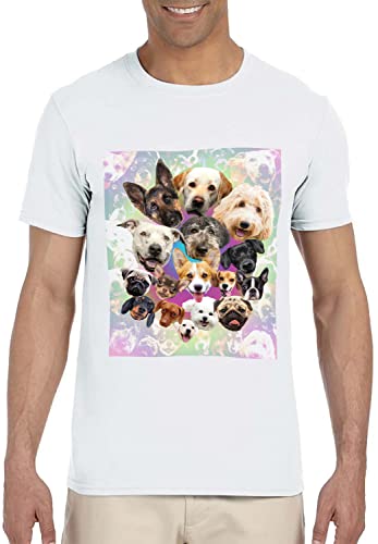 T-shirt chiots homme style pop art pour week-end décontracté 2X