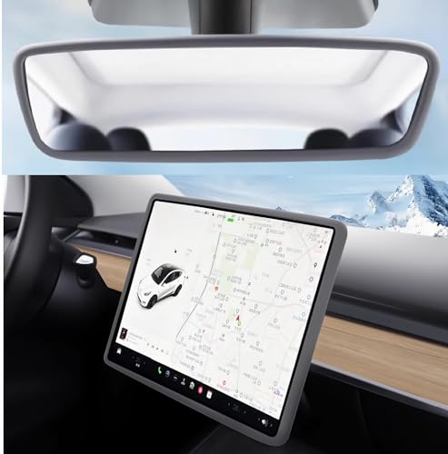 Coque de rétroviseur et protection d'écran silicone Tesla Model 3 Y de haute finition