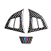 GZXinWei Steering Wheel Buttons Carbon Fiber 3D Cover Sticker Stripe Emblem Decals Trim