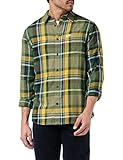 100% algodón Wrangler 1 Pocket Shirt Camisa, Deep Lichen Green, Medium de los Hombres