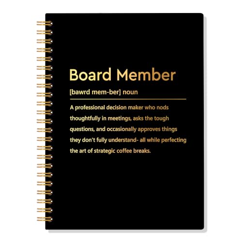 ERHACHAIJIA Board Member 160 Pages Hardcover Lined Spiral Notebook, Board Member Gifts, Funny Office Notebook for Director Leadership Team, Appreciation Gifts for Committee Trustee Colleague Boss