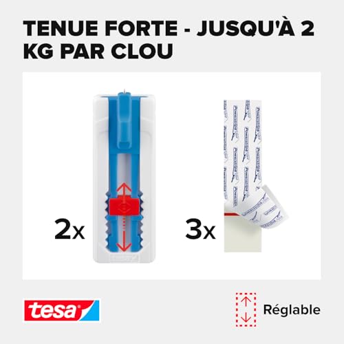 Clou adhésif TESA Toile Carrelage et Métal Réglable en Hauteur usages Vendu à lUnité - vue 4