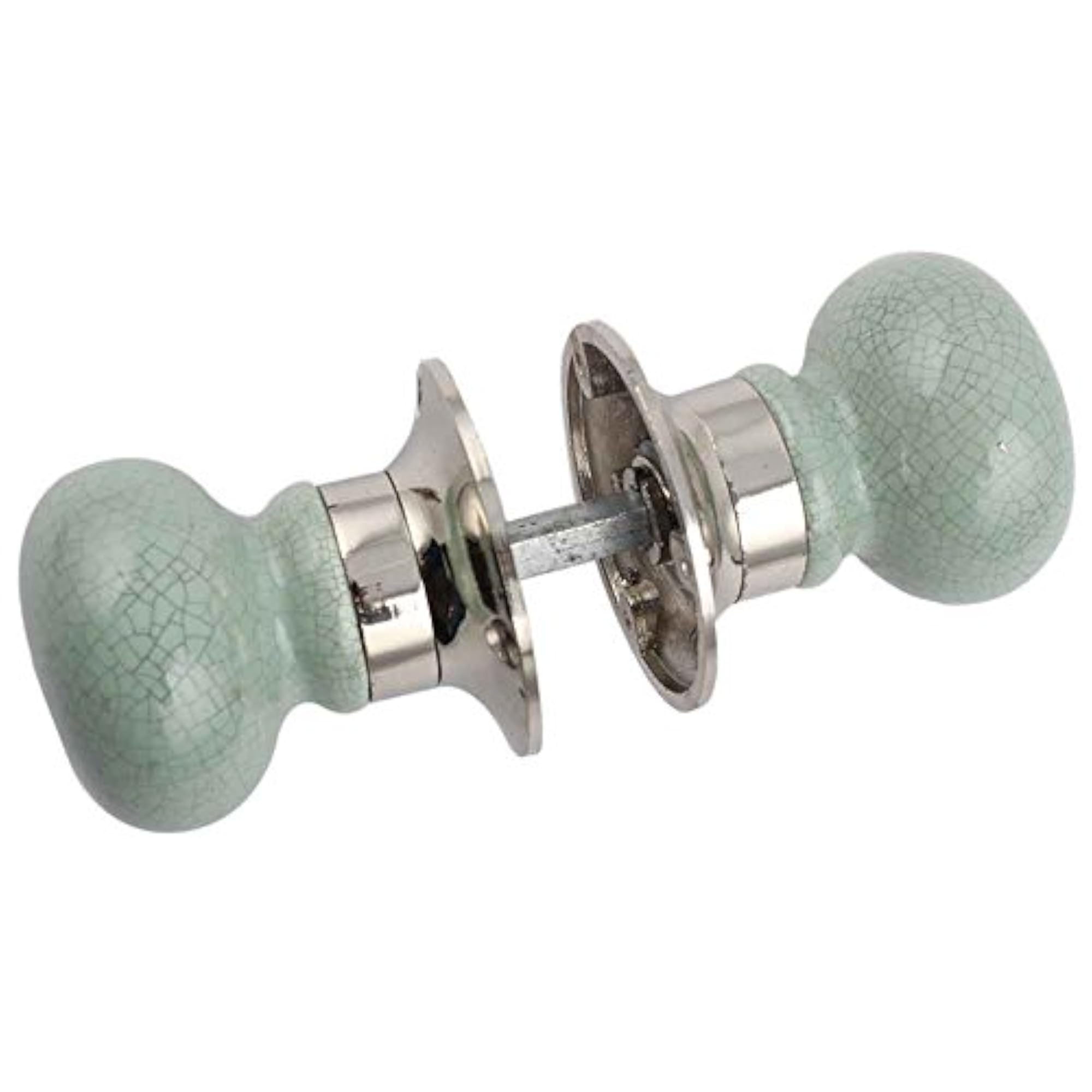 Handmade Ceramic Crackle Door Pulls for Almirah, 2.25 Inch