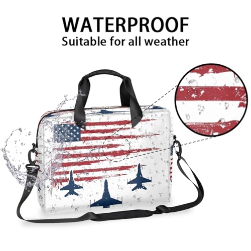 Bolso para portátil 15.6-16 pulg diseño bandera EE.UU. miniatura 3