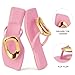 PARTY Square Toe Flip Flops Women,Fashion Designer Thong Sandals with Gold Buckle Trendy Summer Comfort Flat Sandals,LIGHT PINK-10