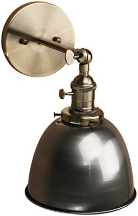 Pathson Industrial Vintage Metal Light Shade Loft Bar Kitchen Sconce Wall Light Lamp Lighting Fixture E27 (Varnish)