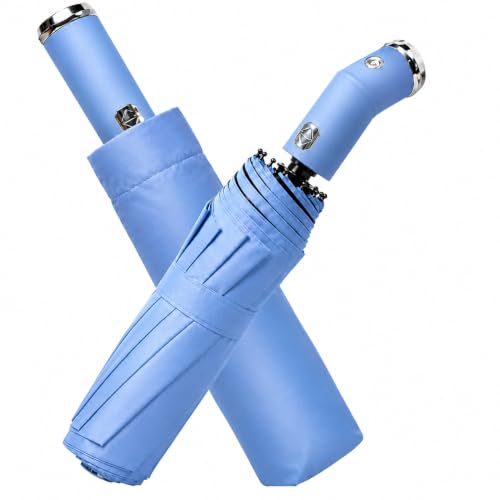 Image of Umbrella, UV Big Size Umbrella for Sun Protection Rain Windproof Strong Large 3 Fold For Men Women Kids Boys Girls Perfect & Stylish Windproof & Compact