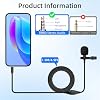 GELRHONR 3.5mm Lavalier Microphone,Clip on Lapel Phone Microphone Wired, AUX TRRS Small Mic for PC,Car,Recording,Game Streaming,Laptop 4.9FT #3