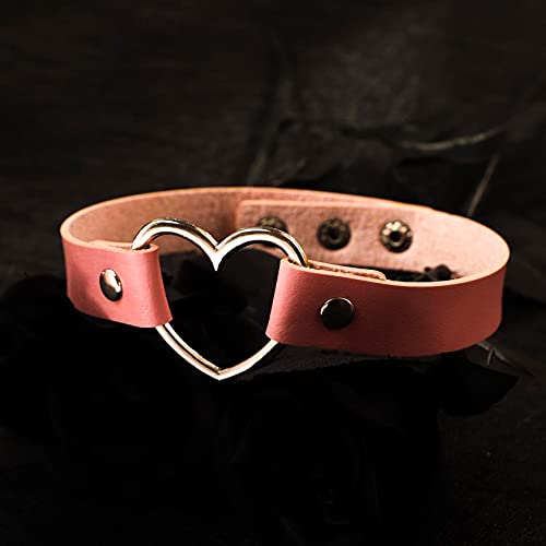 MILAKOO PU Leder Choker Damen Halsband gothtic Frauen Herz choker punk kragen herren pink