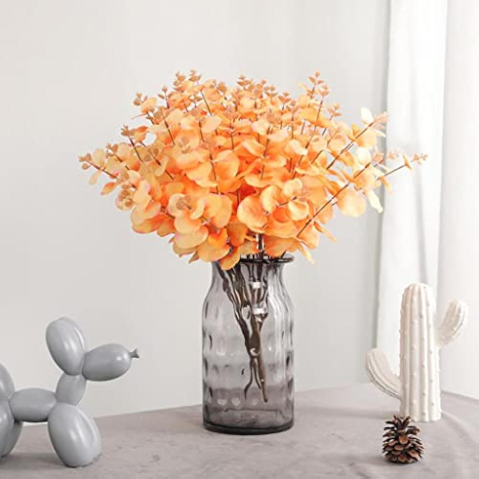 Artificial Eucalyptus Leaves Silk Simulation Bunch, Yellow