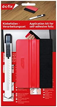 d-c-fix wallpaper application tool - vinyl wrap kit for peel and stick adhesive contact paper window film glass tint squeegee scraper cutter smoothing applicator
