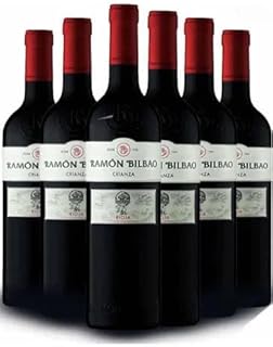 Kit 6 garrafas vinho espanhol ramon bilbao crianza 750 ml