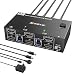 Produktbild KVM Switch 2 PC 2 Monitore HDMI 8K@60Hz, YOUTINGHDAV USB 3.0 KVM Switch 2 Monitore 4K@120Hz, Dual Monitor KVM Switch HDMI 2.1 Teilen Maus Tastatur, mit 2 USB 3.0-Kabeln und Kabelfernbedienung
