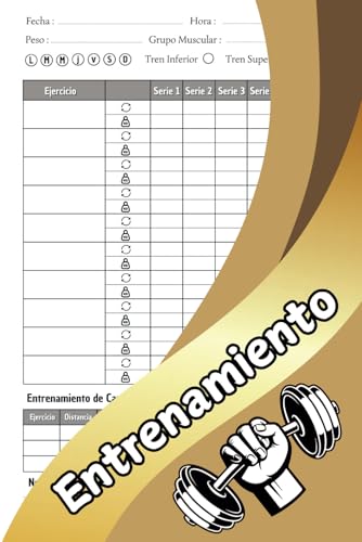 diario de entrenamiento: Cuaderno para Realizar Seguimiento de Ejercicios de Musculacion y Cardio | registrar todos tus avances 