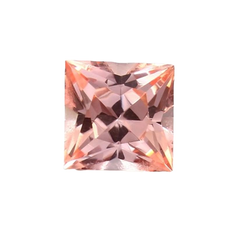 Saphir Padparadscha naturel carré pierre précieuse taillée en vrac