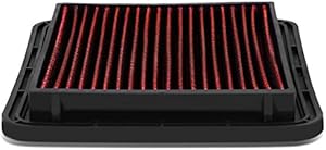 DNA Motoring AFPN-023-RD Clean Air Washable Drop In Panel Air Filter Enhance Engine Performance Power & Acceleration Improve [Compatible with 05-17 Subaru Legacy Outback WRX/STI]