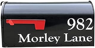 Mailbox House Address Custom Vinyl Sticker, Large (Set of 2)