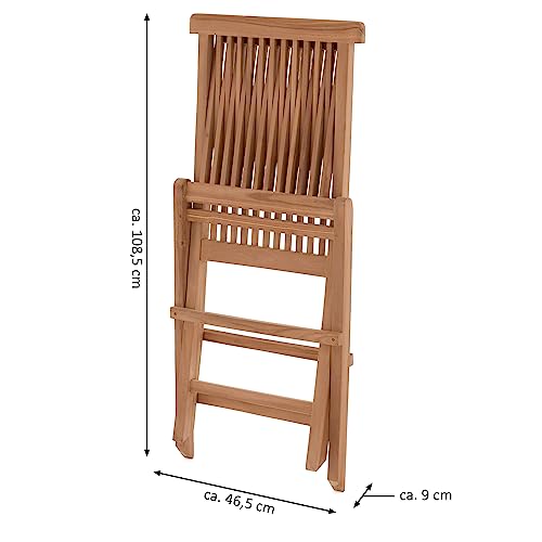 Divero Divero 4er Set Klappstuhl Positano aus Teakholz, behandelt - Farbe: Braun Divero Divero 4er Set Klappstuhl Positano aus Teakholz, behandelt - Farbe: Braun