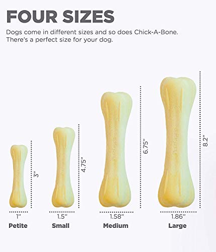 (3 Pack) Chick-A-Bone Chicken Flavored Durable Safe Dog Chew Toy By Petstages, Medium #TOP4