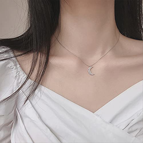 Pendentif lune en cristal pavé, le cadeau idéal pour elle - 3