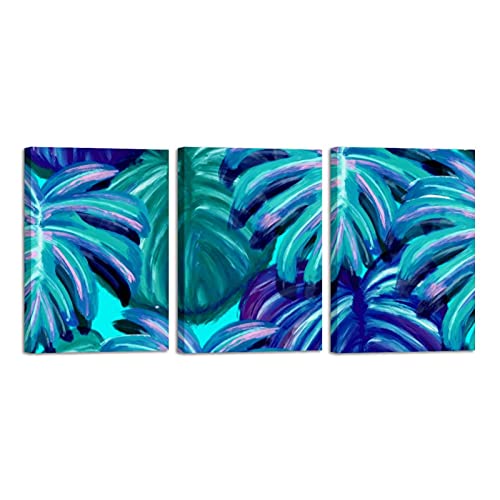 Impressions sur toile mur art jungle tropicale moderne 3 pièces