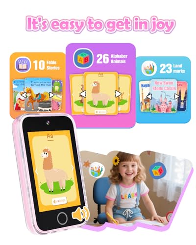 Image of Dylanto Kids Phone,3.5'' Touchscreen Phone for Kids Learning Play Toys for 3-9 Years Old Girls with Dual Camera,Video Players,Game,Christmas Birthday Gifts for Girl Age 3 4 5 6 7 8 9 (Pink)