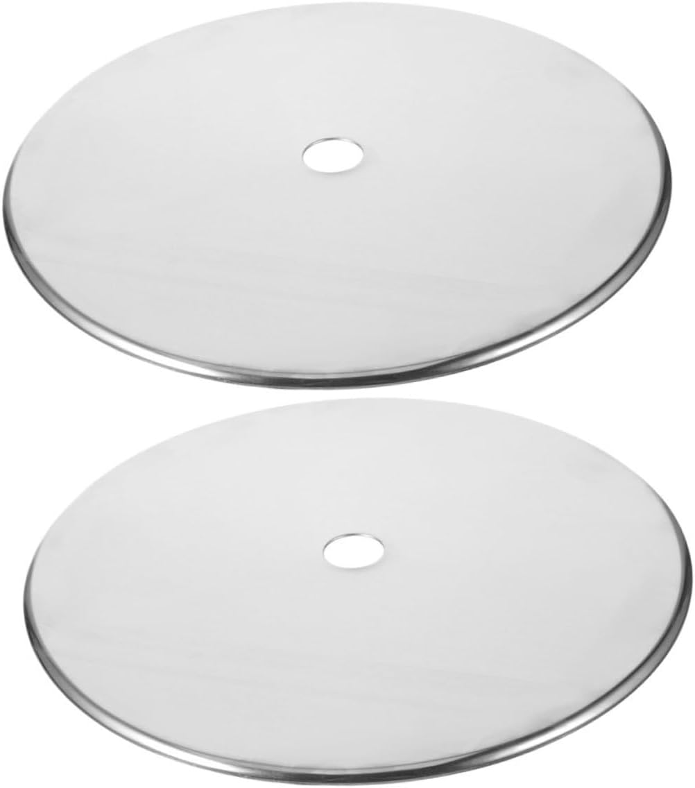 COLLBATH 2pcs Stainless Steel Induction Cooker Heat Conducting Plate with Thickened Round Cover for Hot Pot Tables and Versatile Cooking