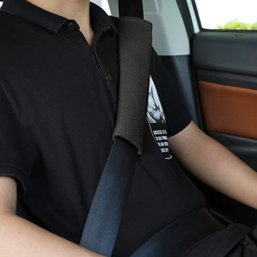 X Autohaux 2 Pcs Universal Black Seat Belt Cover Shoulder Pad Strap Protector For Car Suv Truck #TOP4